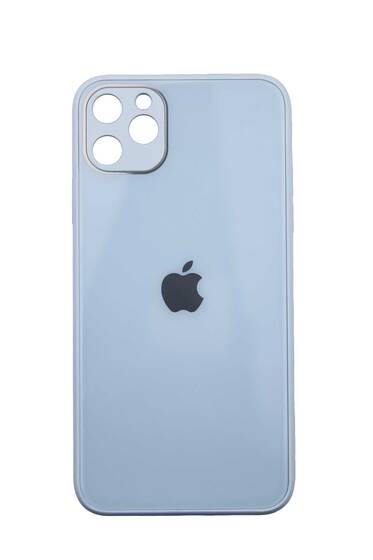 İphone 11 Buz Beyaz Kamera Korumalı Cam Kılıf