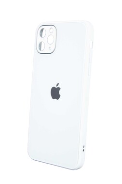  - İphone 11 pro max Kamera Korumalı Beyaz Cam Kılıf