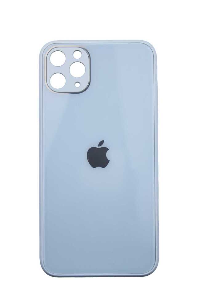  İphone 11 Pro Max Kamera Korumalı Buz Beyaz Cam Kılıf