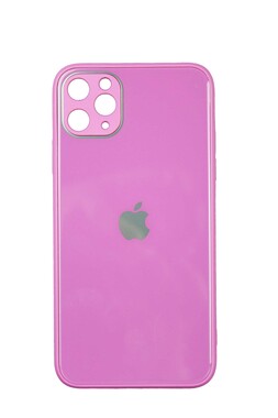 - İphone 11 pro max Kamera Korumalı Pembe Cam Kılıf