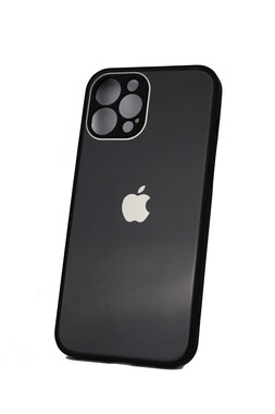  - İphone 12 Pro max Kamera Korumalı Siyah Cam Kılıf