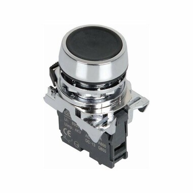  - ISM-BA21 Metal Yaylı Push Buton - Siyah