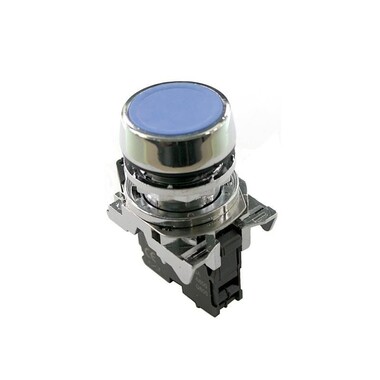  - ISM-BA61 Metal Yaylı Push Buton - Mavi