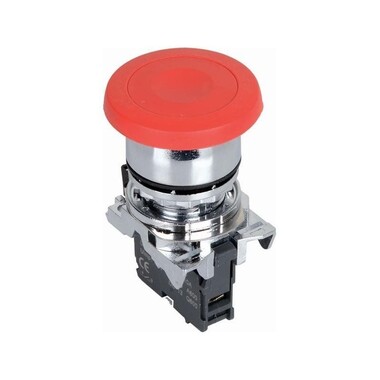  - ISM-BC42 Mantar Kafalı Yaylı Metal Buton - Kırmızı