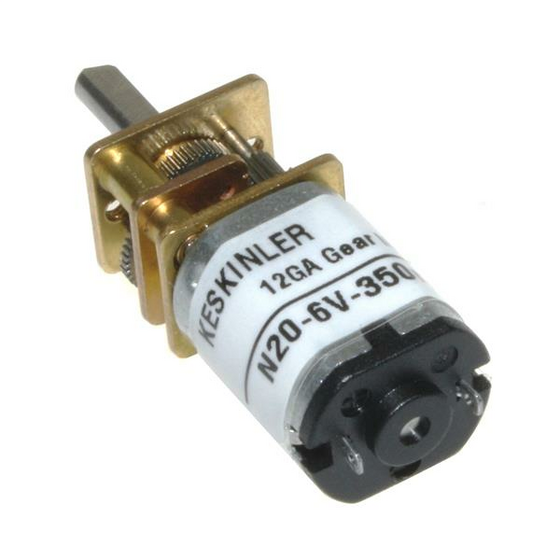 KGA12 6V 350Rpm 12mm Redüktörlü Dc Motor