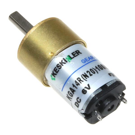 KGA14 6V 140Rpm 14mm Redüktörlü Dc Motor