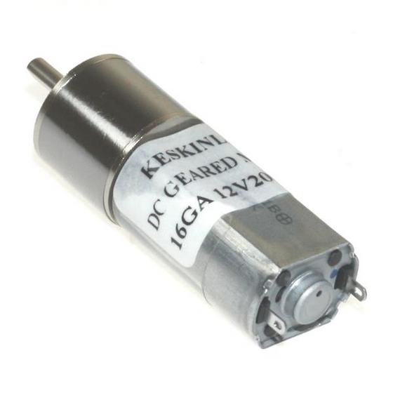 KGA16 12V 200Rpm 16mm Redüktörlü Dc Motor