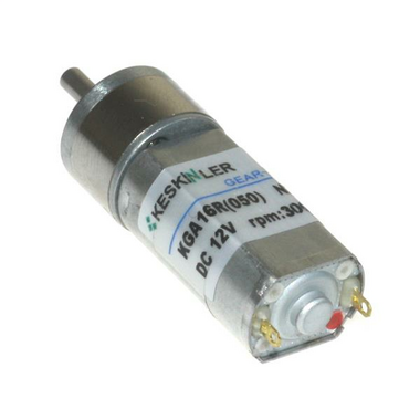  - KGA16 12V 3000Rpm 16mm 1:5.75 Redüktörlü Dc Motor