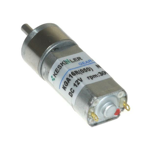 KGA16 12V 3000Rpm 16mm 1:5.75 Redüktörlü Dc Motor