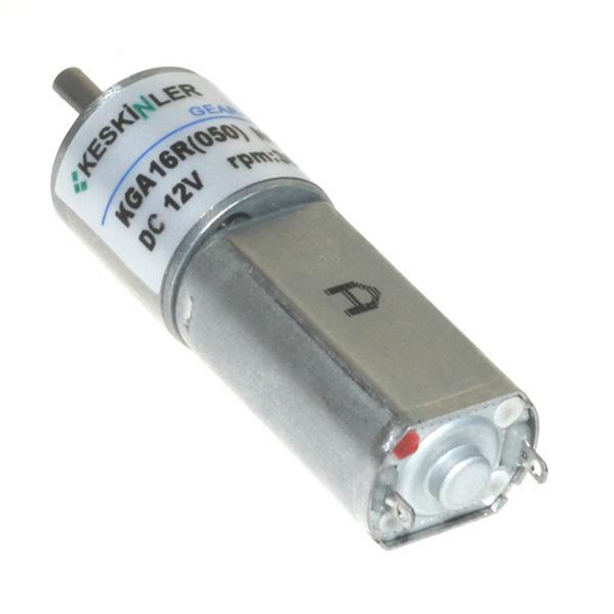 KGA16 12V 30Rpm 16mm 1:423 Redüktörlü Dc Motor