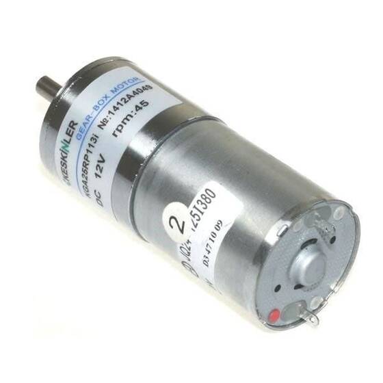 KGA25 12V 45Rpm 25mm Redüktörlü Dc Motor