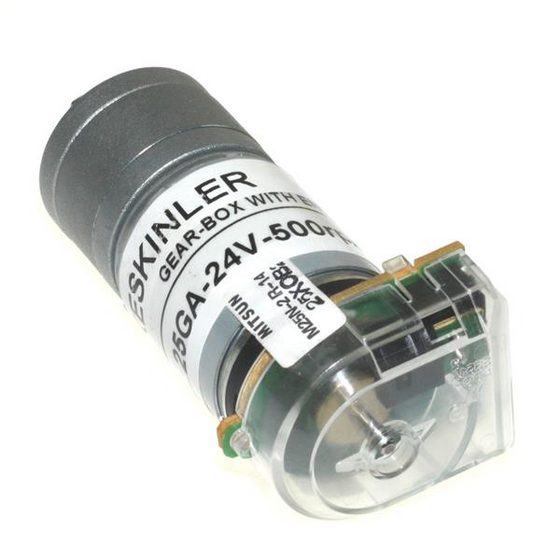 KGA25 24V 500Rpm 25mm Redüktörlü ve Encoderli Dc Motor