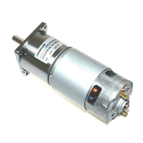 KGA42 12V 10Rpm 42mm Redüktörlü Flanşlı Uzun Dc Motor