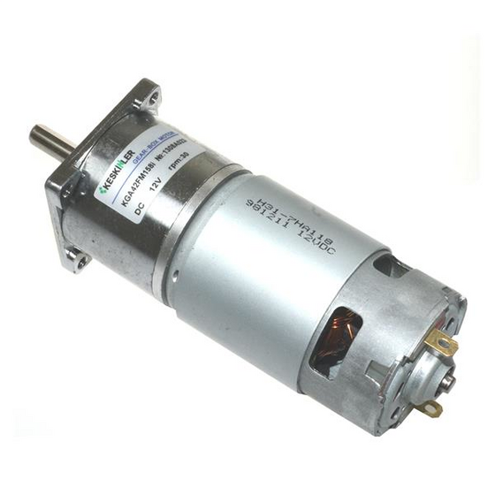 KGA42 12V 30Rpm 42mm Redüktörlü Flanşlı Uzun Dc Motor