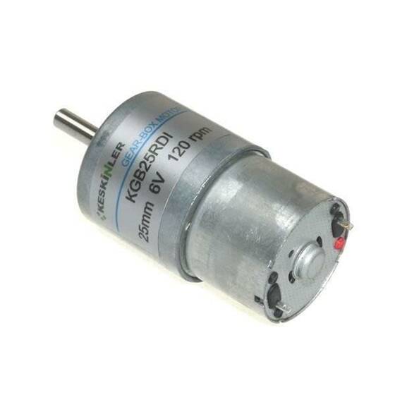 KGB25 6V 120Rpm 25mm Redüktörlü Eksantrik Dc Motor