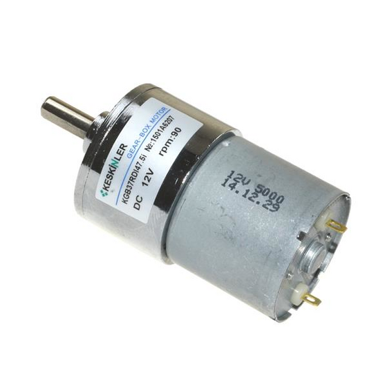 KGB37 12V 90Rpm 37mm Redüktörlü Eksantrik Dc Motor