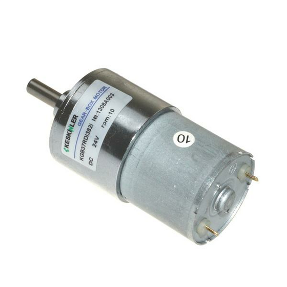 KGB37 24V 10Rpm 37mm Redüktörlü Eksantrik Dc Motor