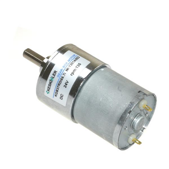 KGB37 24V 135Rpm 37mm Redüktörlü Eksantrik Dc Motor