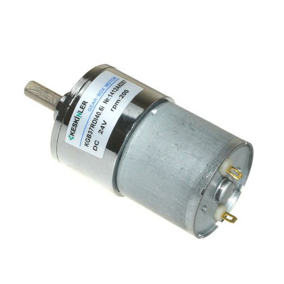 KGB37 24V 200Rpm 37mm Redüktörlü Eksantrik Dc Motor