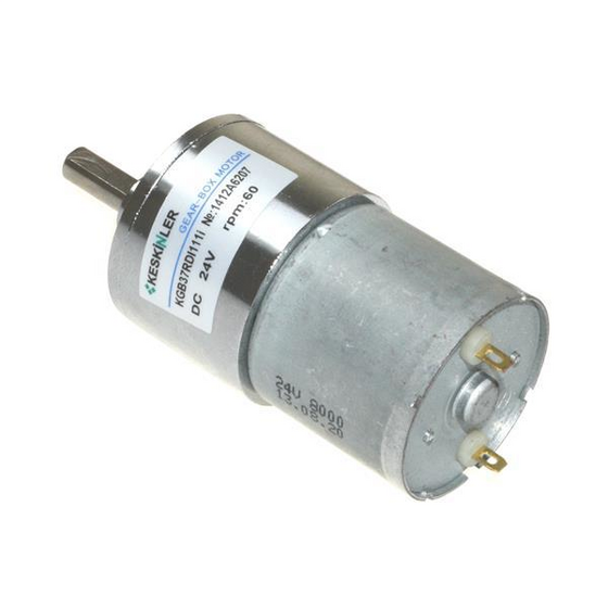 KGB37 24V 325Rpm 37mm Redüktörlü Eksantrik Dc Motor