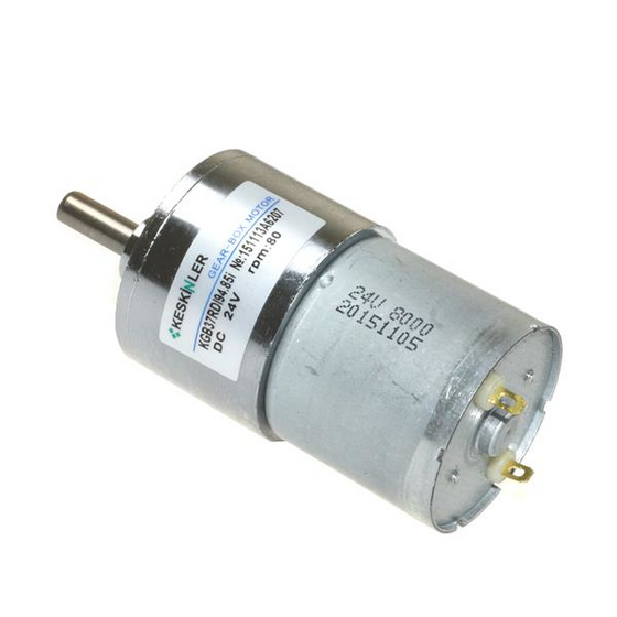 KGB37 24V 80Rpm 37mm Redüktörlü Eksantrik Dc Motor