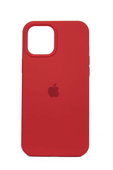 Kırmızı Apple İphone 12 Pro Max İçi Süet Lansman Kılıf - Içi Süet