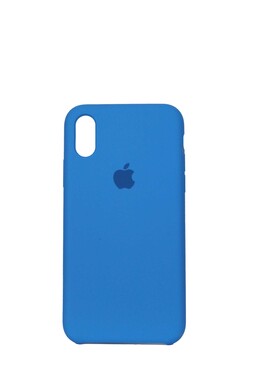  - Mavi Apple İphone X İçi Süet Lansman Kılıf