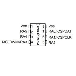 PIC12F1822 I/P 8-Bit 32MHz Mikrodenetleyici DIP8 - Thumbnail