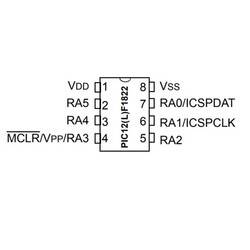 PIC12F1822 I/P 8-Bit 32MHz Mikrodenetleyici DIP8