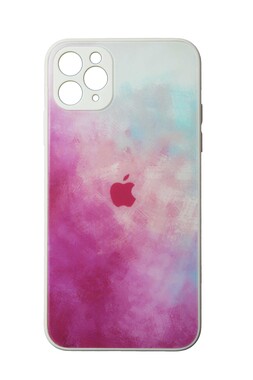  - Rainbow Beyaz iPhone 11 Pro max Kamera Korumalı Cam Kılıf