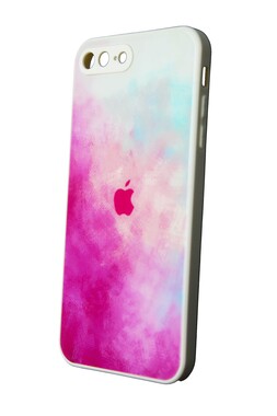  - Rainbow Beyaz İphone 7 Plus Kamera Korumalı Cam Kılıf