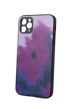  - Rainbow Mor iPhone 11 Pro max Kamera Korumalı Cam Kılıf