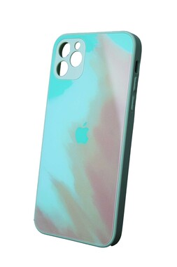  - Rainbow Yeşil iPhone 11 Kamera Korumalı Cam Kılıf