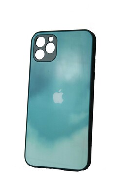  - Rainbow Zümrüt Yeşil iPhone 11 Kamera Korumalı Cam Kılıf