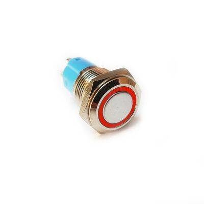 SS106 16mm Kırmızı Ledli Push Buton