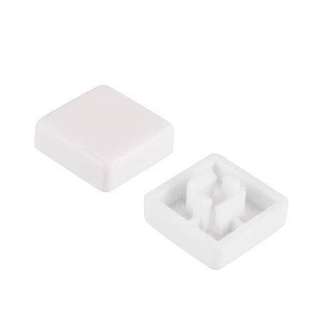 Tact Switch Kapağı Kare Beyaz - 10x10x5mm ile Uyumlu