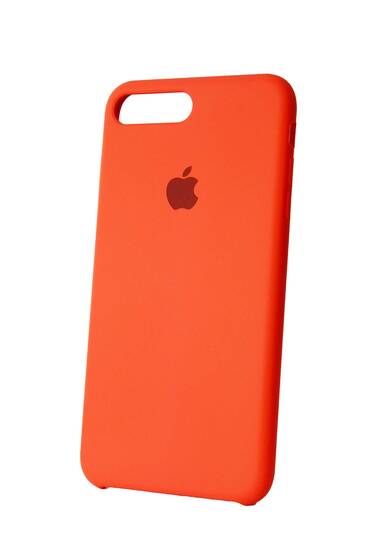 Turuncu Apple iPhone 7 Plus İçi Süet Lansman Kılıf